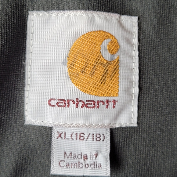 CARHARRT SOFTSHELL JACKET ZIP UP RAIN DEFENDER BLACK PLUS 16 18 XL - Picture 11 of 12